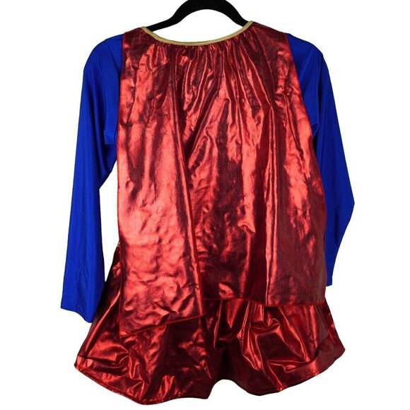 EUC Supergirl Kids Costume Dress W Attached Cape Size‎ 3 - Picture 4 of 7